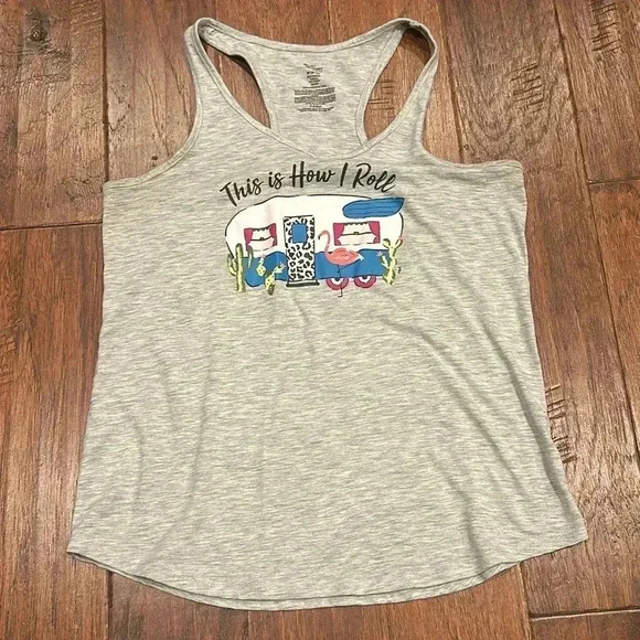 Medium (8-10) SECRET TREASURES Tank Top “This Is How I Roll” - Picture 7 of 7